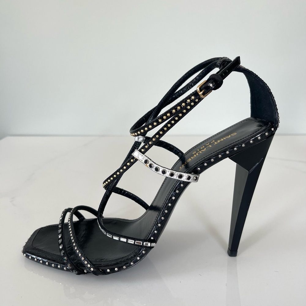 AUTHENTIC SAINT LAURENT STUDDED HEELS - Picture 10 of 11